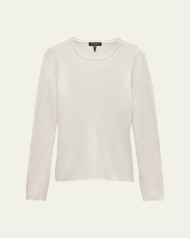 Audrina Ribbed Crewneck Sweater
